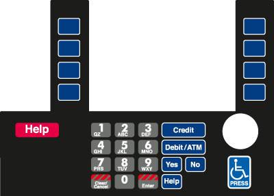 GA-T50038-73B Infoscreen Keypad Overlay | Gasoline Advertising